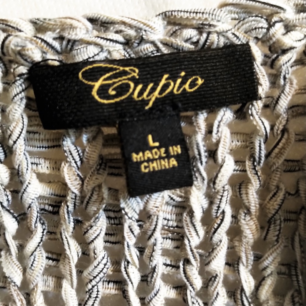 Ribbon Weave Cardigan by Cupio EUC L - Picture 3 of 5